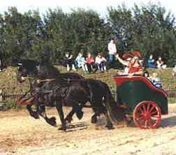 Friesen vor dem Rmerwagen